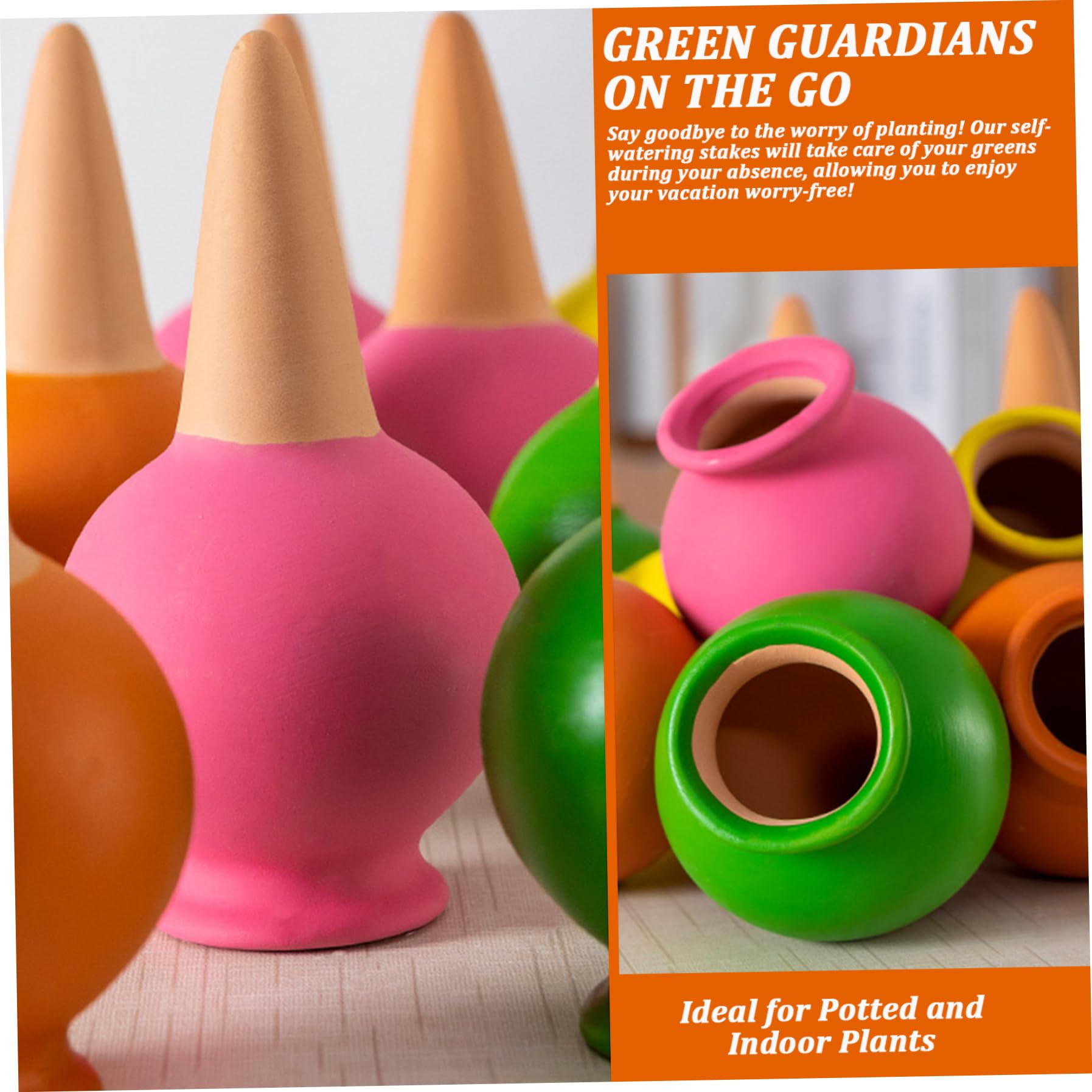 Les Globes d'arrosage des Plantes 4pcs en Terre Cuite arroser Les Pointes 2 à 3 Jours d'arrosage Auto-arrosage des bulbes de Plante Automatique.