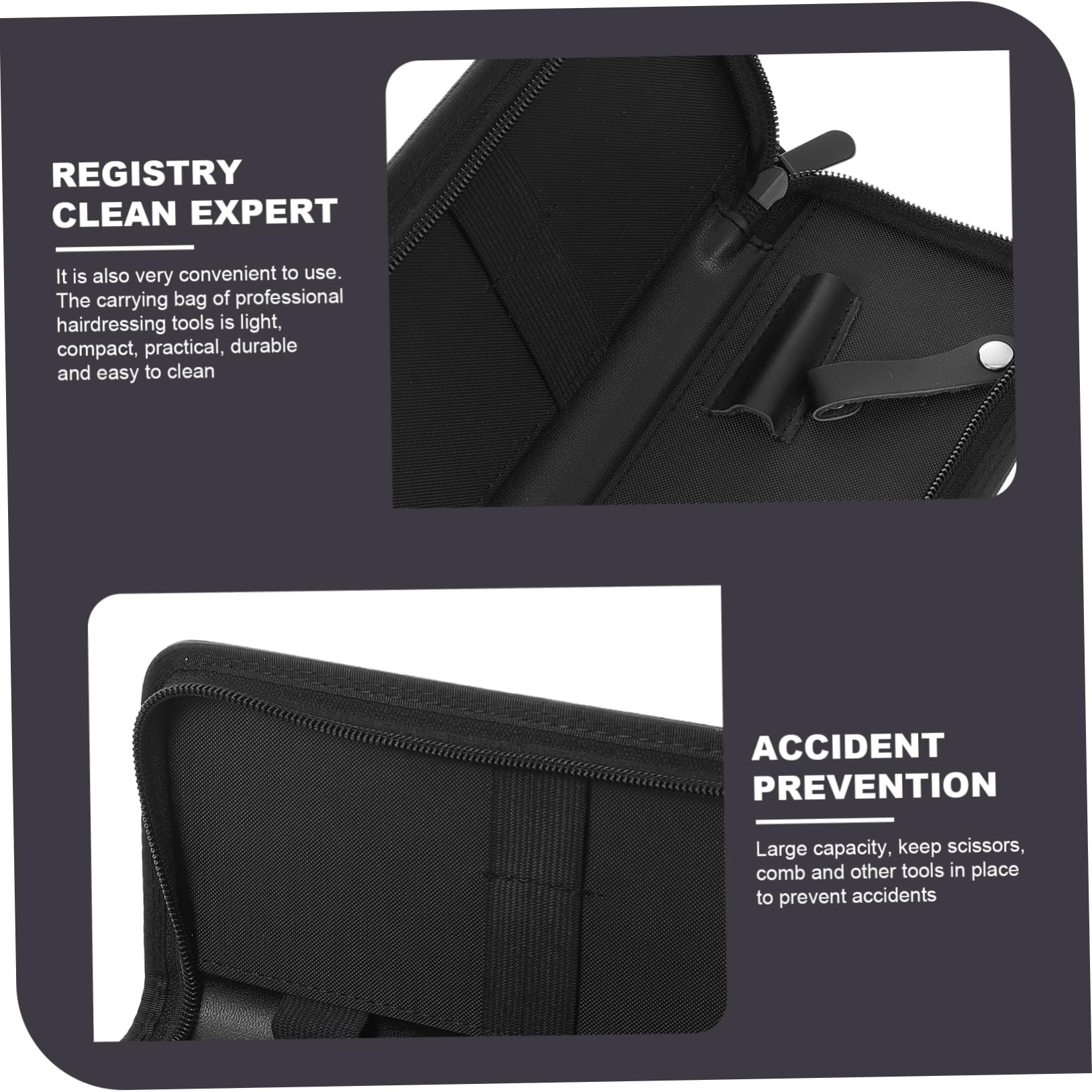 HONMEET Hair Stylist Scissor Case Stylish Barber Bag Hair Cut Tool Storage Hairdresser Pouch