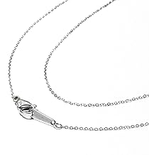 Napist Cable Chain Necklace, Hypoallergenic, Unisex, 316L Surgical Stainless Steel, Ring Chain, Silver