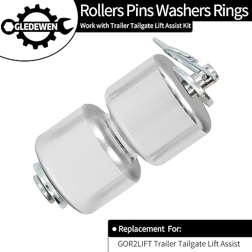 Miniatura 2 de Kit de reemplazo de rodillos de asistencia de elevación de remolque, compatible con kit de asistencia de elevación de portón trasero de remolque,
