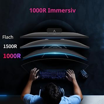 KTC 32 Inch Curved Gaming Monitor 1000R 2K WQHD (2560 x 1440p) 240 HZ 1 ms Adaptive Sync 122% sRGB 4000:1 Contrast 2 x DP 1.4 (240 HZ) 2 x HDMI 2.0 (144 HZ) Supports Tilt and Vesa