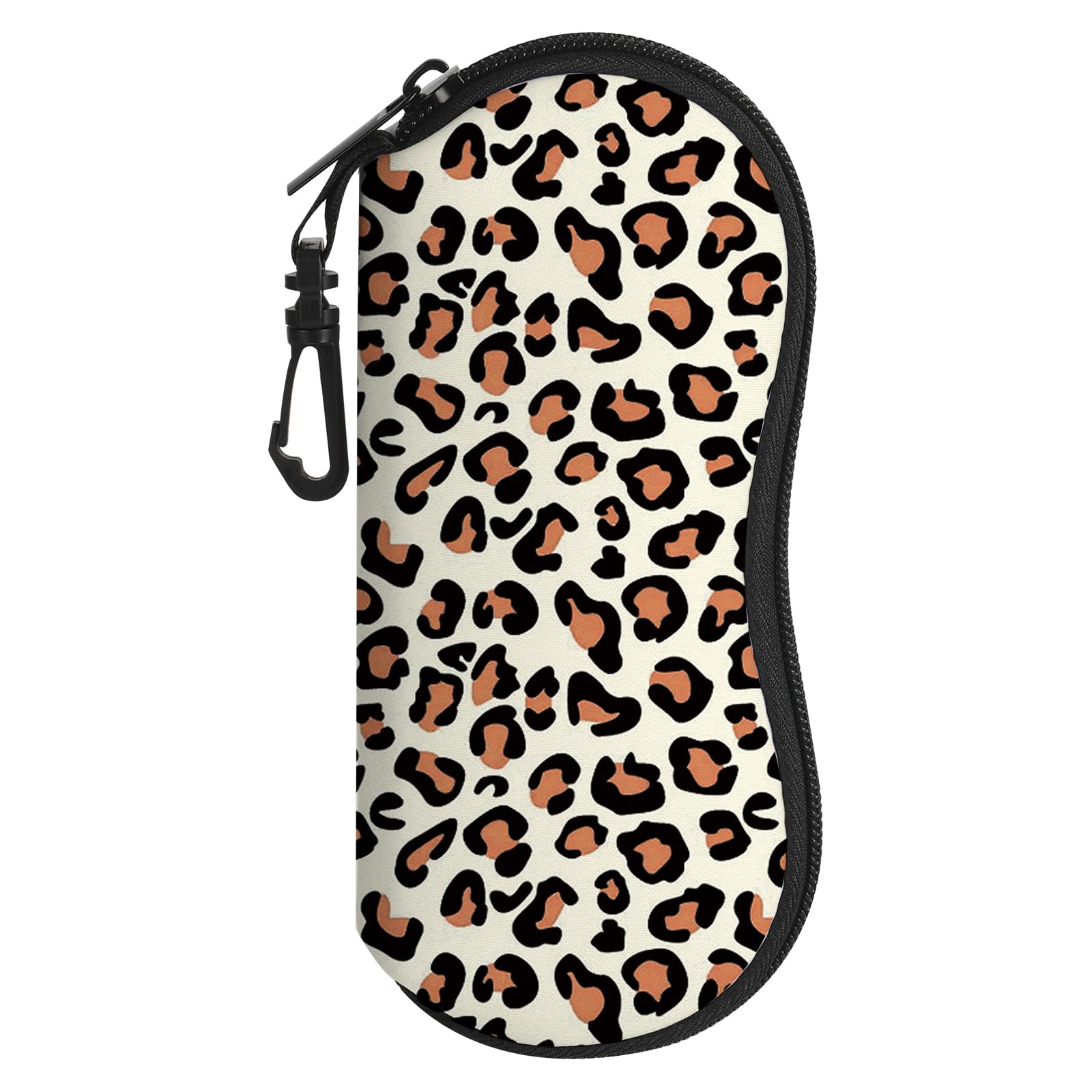 Sunglasses Soft Case, Cute Ultra Light Portable Neoprene Zipper Eyeglass Glasses Case with Belt Clip for Men Women