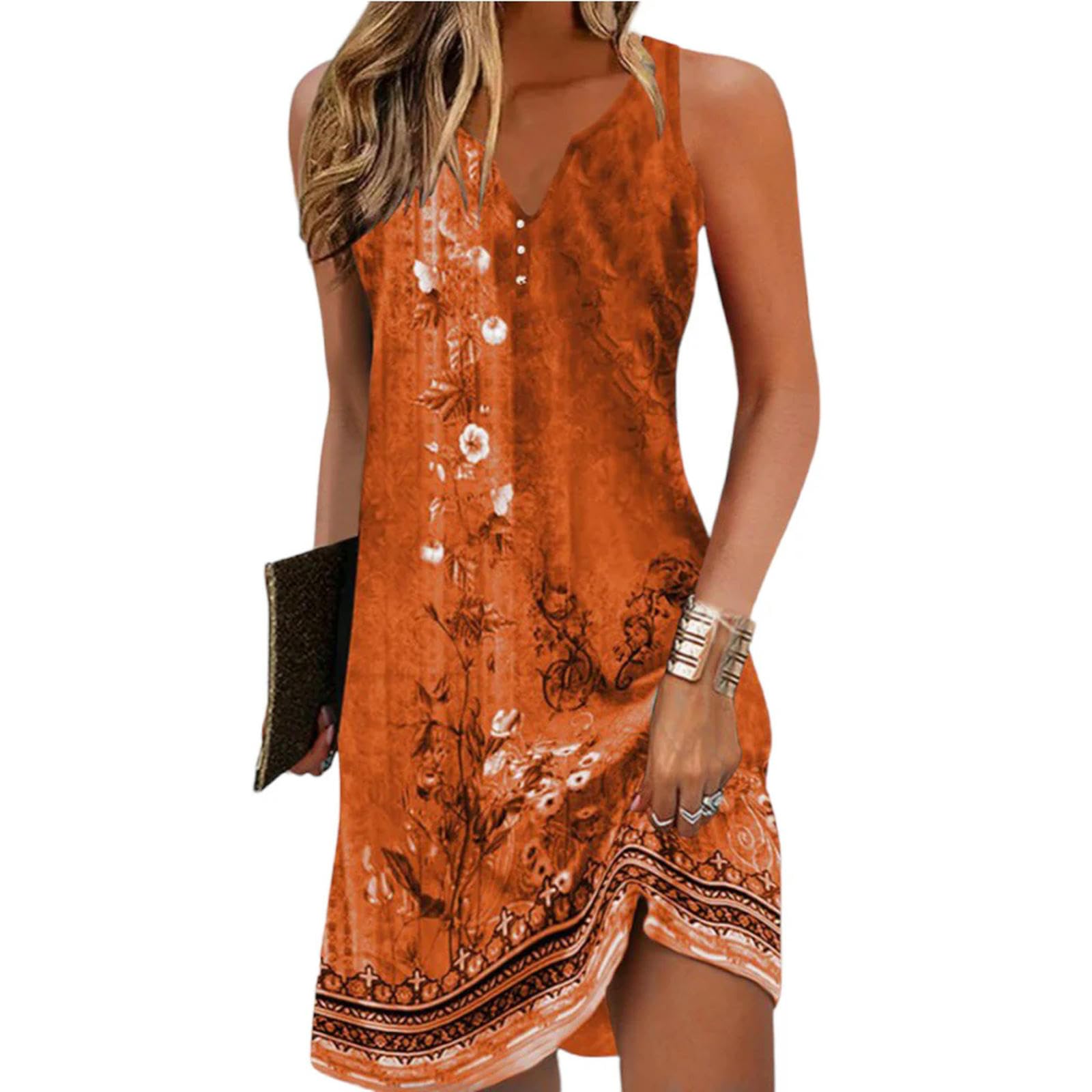 Abito Abiti Vintage per Donne Primavera Estate Magra Gonna Sciolta Abito da Donna Elegante-Stile 4-XL