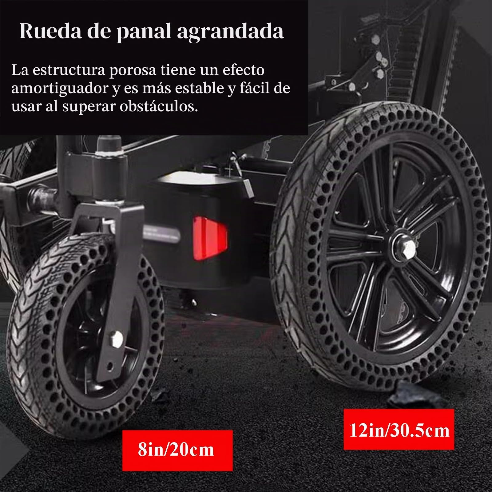 Silla De Ruedas EléCtrica para Subir Escaleras, Salvaescaleras Para Personas Mayores,Silla De Ruedas Eléctrica Plegable,Salvaescaleras Portátil,Salvaescaleras Eléctricas,Scooter De Movilidad,(Black A)