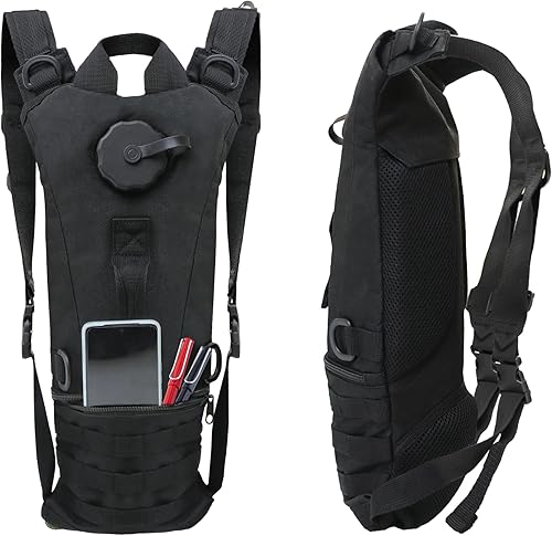 Miniatura 7 de Zavothy Mochila táctica de hidratación Molle con vejiga de agua de 3L Mochila de hidratación para ciclismo, correr, ciclismo, senderismo, mochila