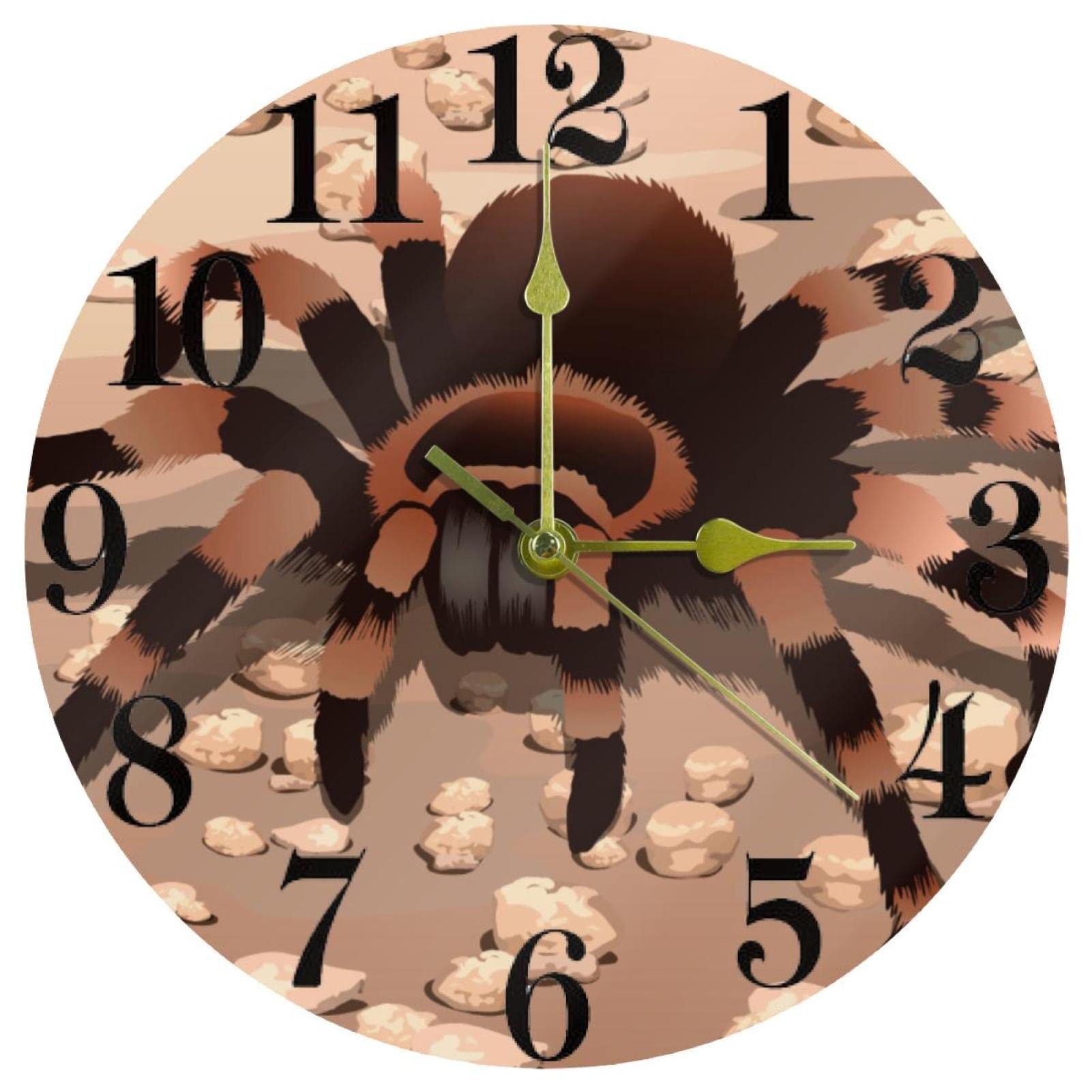Horloge murale araignée tarentule silencieuse et sans aucun tic-tac à aiguilles