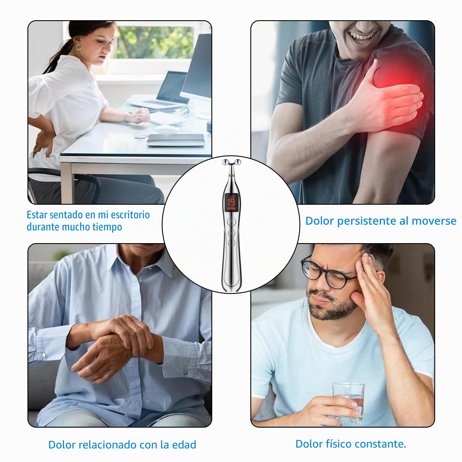 Acupuntura Masaje Pen,modelo recargable Lápiz Eléctrico de Masaje para Acupuntura,Pluma de la acupuntura masajeador de cuerpo eléctrico Meridian Energy