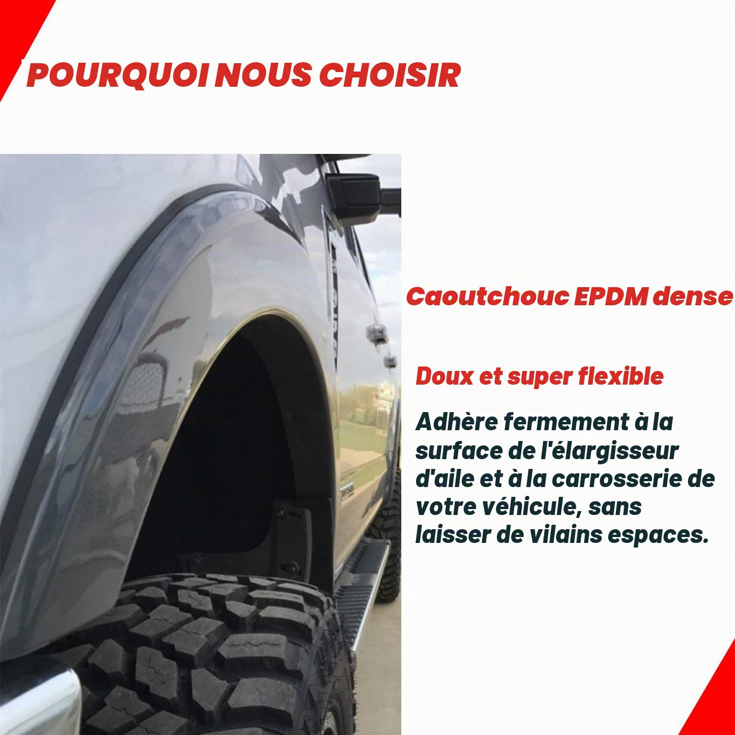 Garniture de bord évasée pour puits de roue de voiture et camion, joint en caoutchouc pour fusées d'aile universel, liens avec ruban adhésif 3M de qualité automobile, style T, longueur 9,2 m