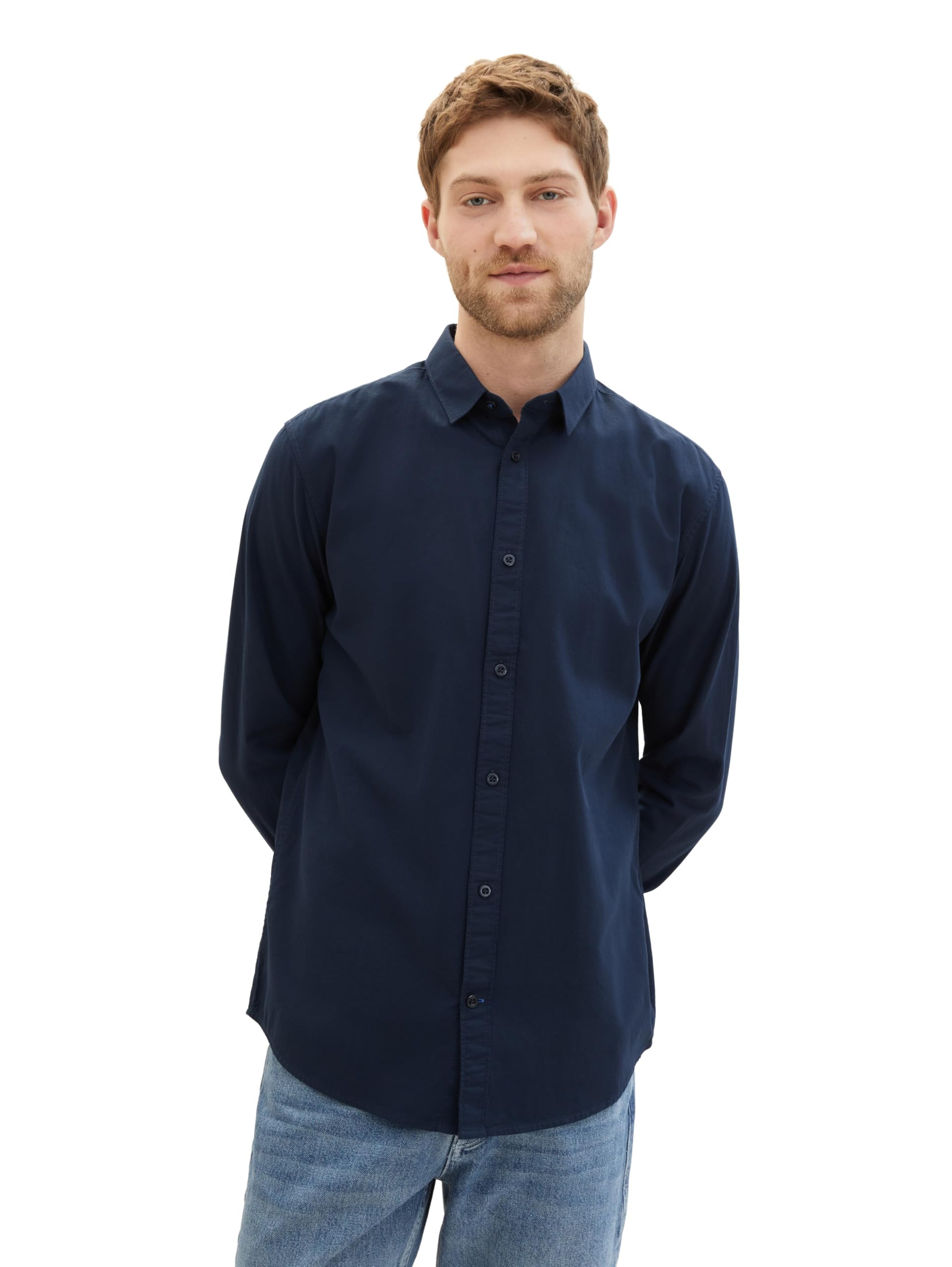 TOM TAILOR Men's Shirt, 24183 - Light Blue White Structure, 3XL