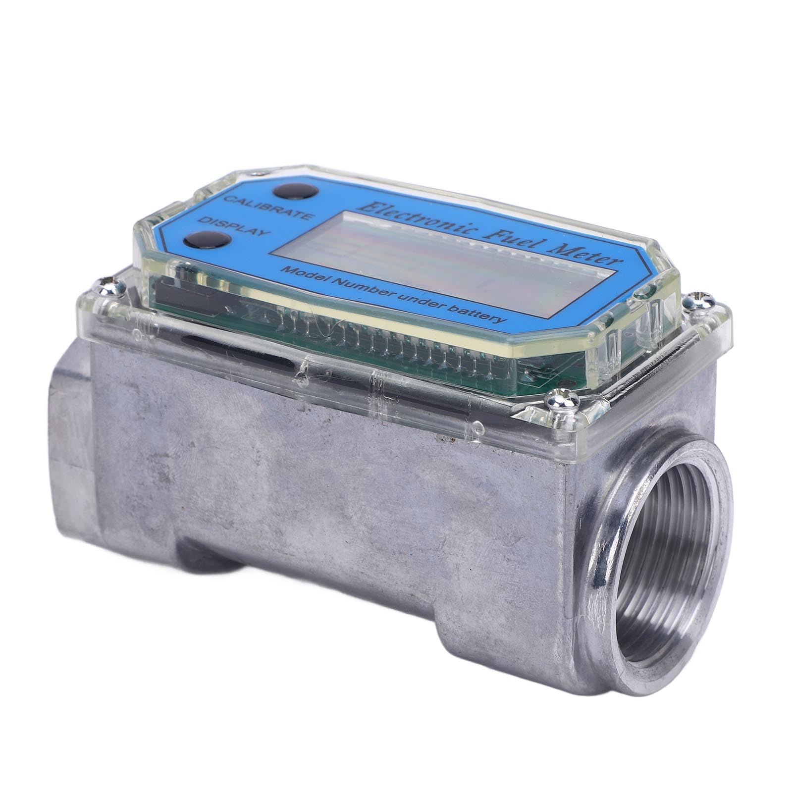Matybobe Misuratore di Portata a Turbina Misuratore di Portata a Turbina Digitale Elettronico per Carburante Display unità (32 mm)