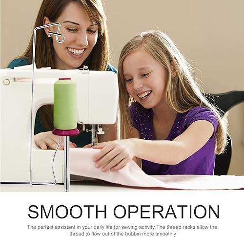 Miniatura 4 de EXCEART Soporte de bordado de metal ajustable de un solo hilo, soporte universal de metal completo para hilo de cono y carrete, soporte para hilo de