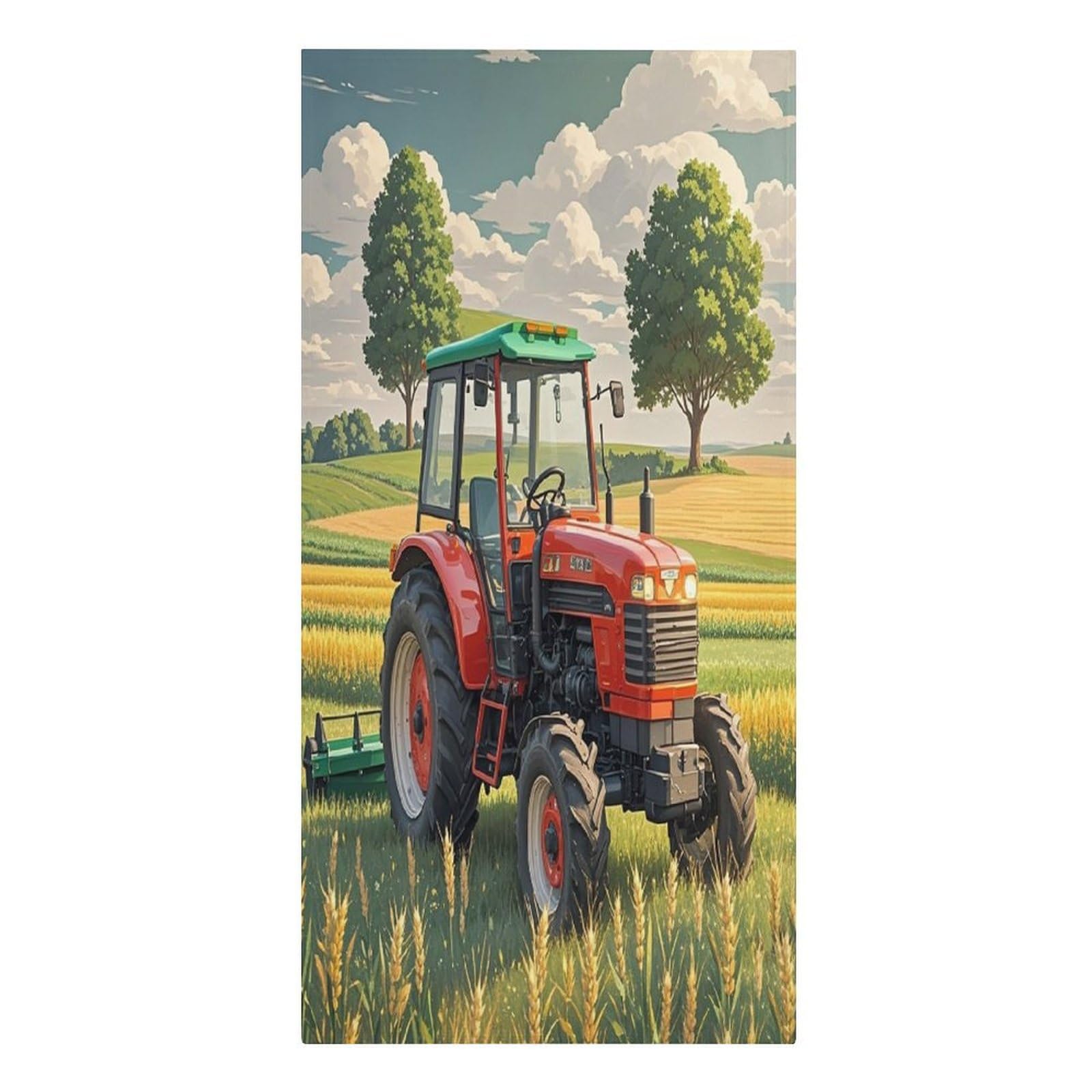 FekiLoot Tractor Theme Beach Towel Sand Free Quick Dry Travel Towels Extra Large Big Pool Swim Towels Soft Absorbent Beach Blanket for Vacation Essentials Adult Gift 30" X 61"