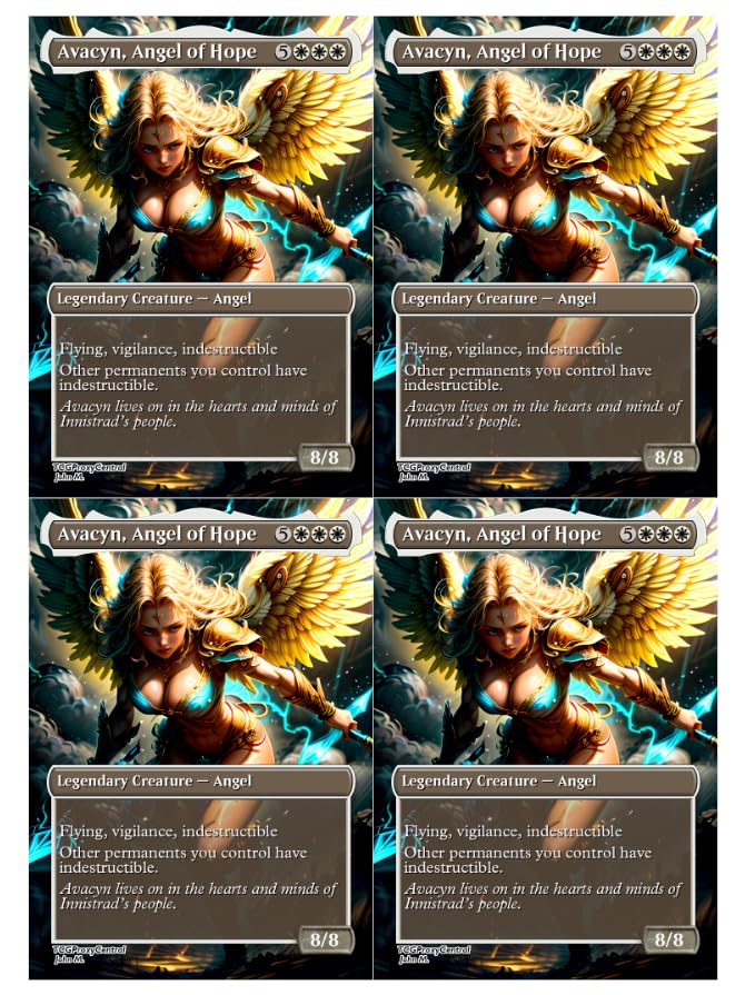 Amazon.com: 4x | Avacyn, Angel of Hope | Anime | Full Art | Foil