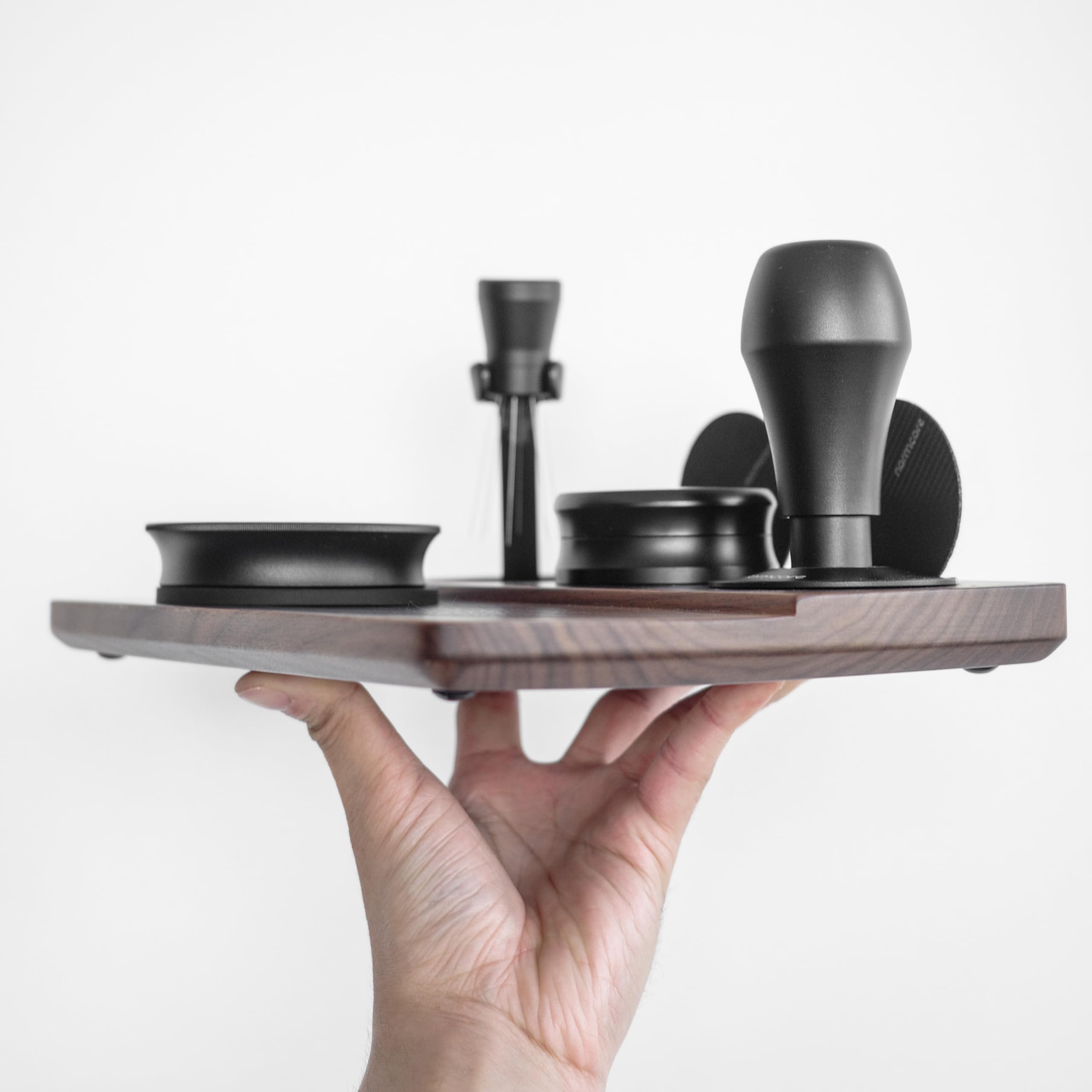 Normcore Tappetino Per Tamper Caffè V3 - Base Antiscivolo In Silicone Per Portafiltro 51/54/58 Mm - Accessorio Barista In Noce - 2