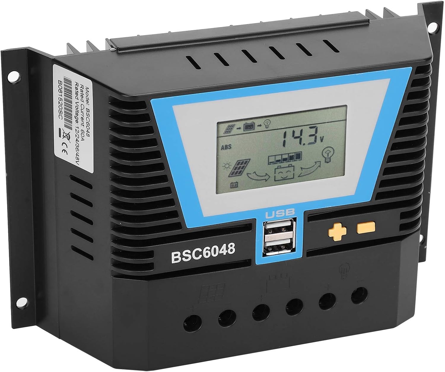 BSC6048 Solar Controller , Multi Functional for Variety Batteries 12V 24V 36V 48V 60A Multifunctional Energy Controllers Panel