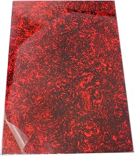 Guitar Pickguard Blank Material, 17.3x11.4 IN Pick guard DIY Sheet Scratch Plate Backplate for Strat Tele Electric Guitar 29x44cm (RED Tortoise)