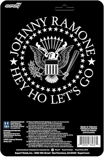 Miniatura 2 de Super7 The Ramones Johnny Ramone Figura de reacción de 3.75 pulgadas