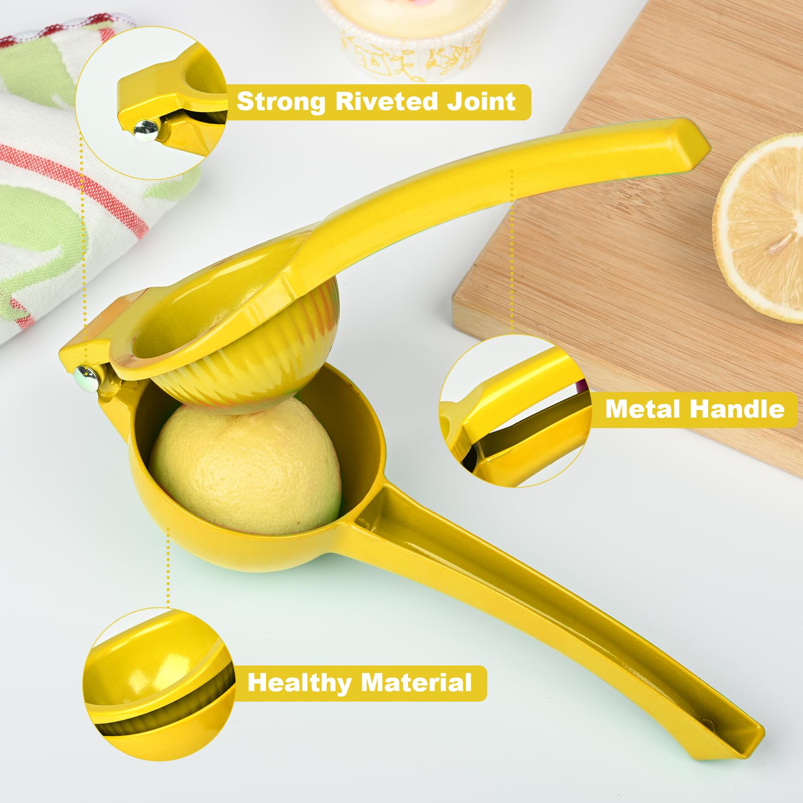 Amazon.co.jp: 手動レモン絞り器、高耐久レモンジューサー