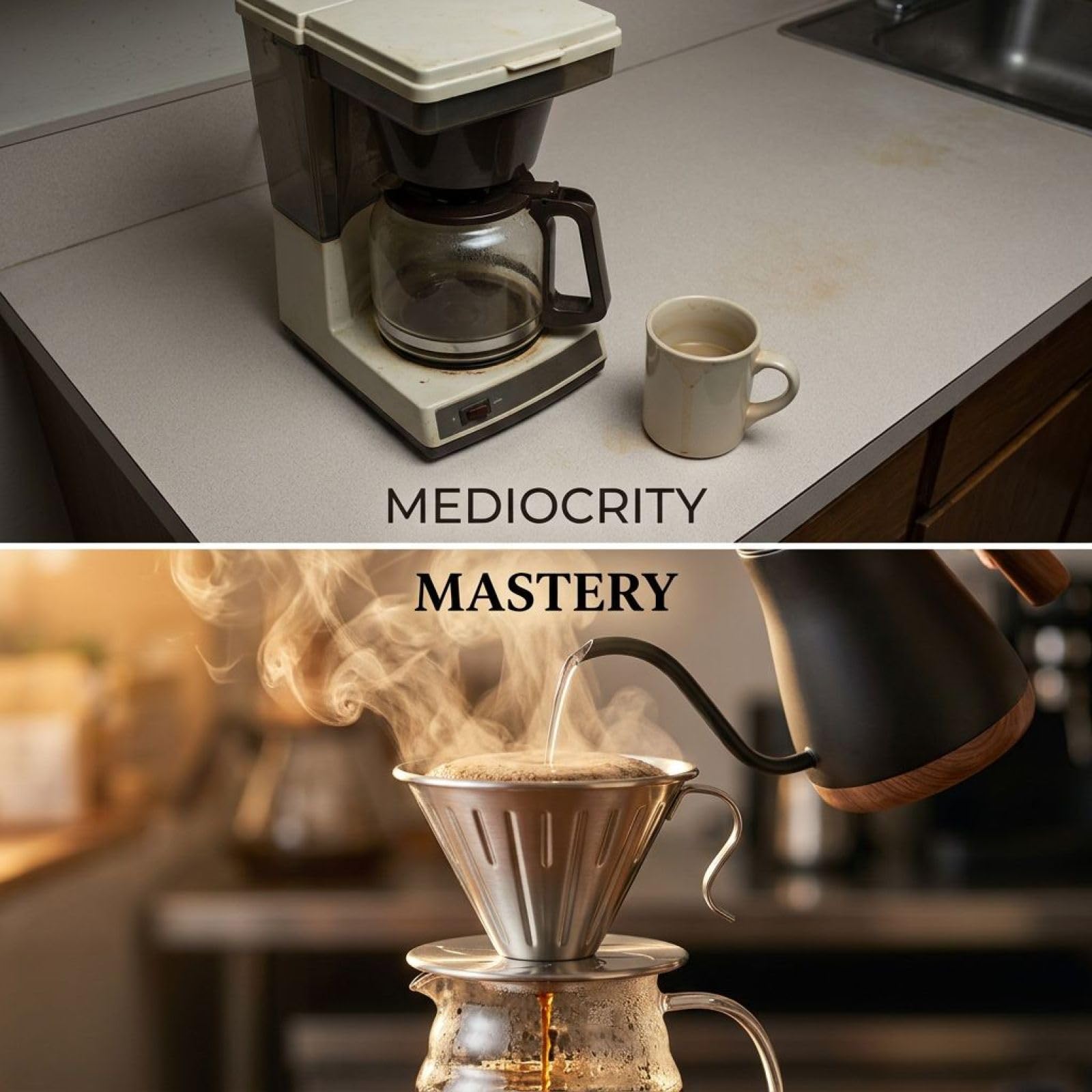 Filtre à café en acier inoxydable 304, dripper portable à verser avec poignée, filtre conique réutilisable en métal, 5,5 x 4,1 x 3,4 po, 14 x 10,5 x 8,7 cm, argent