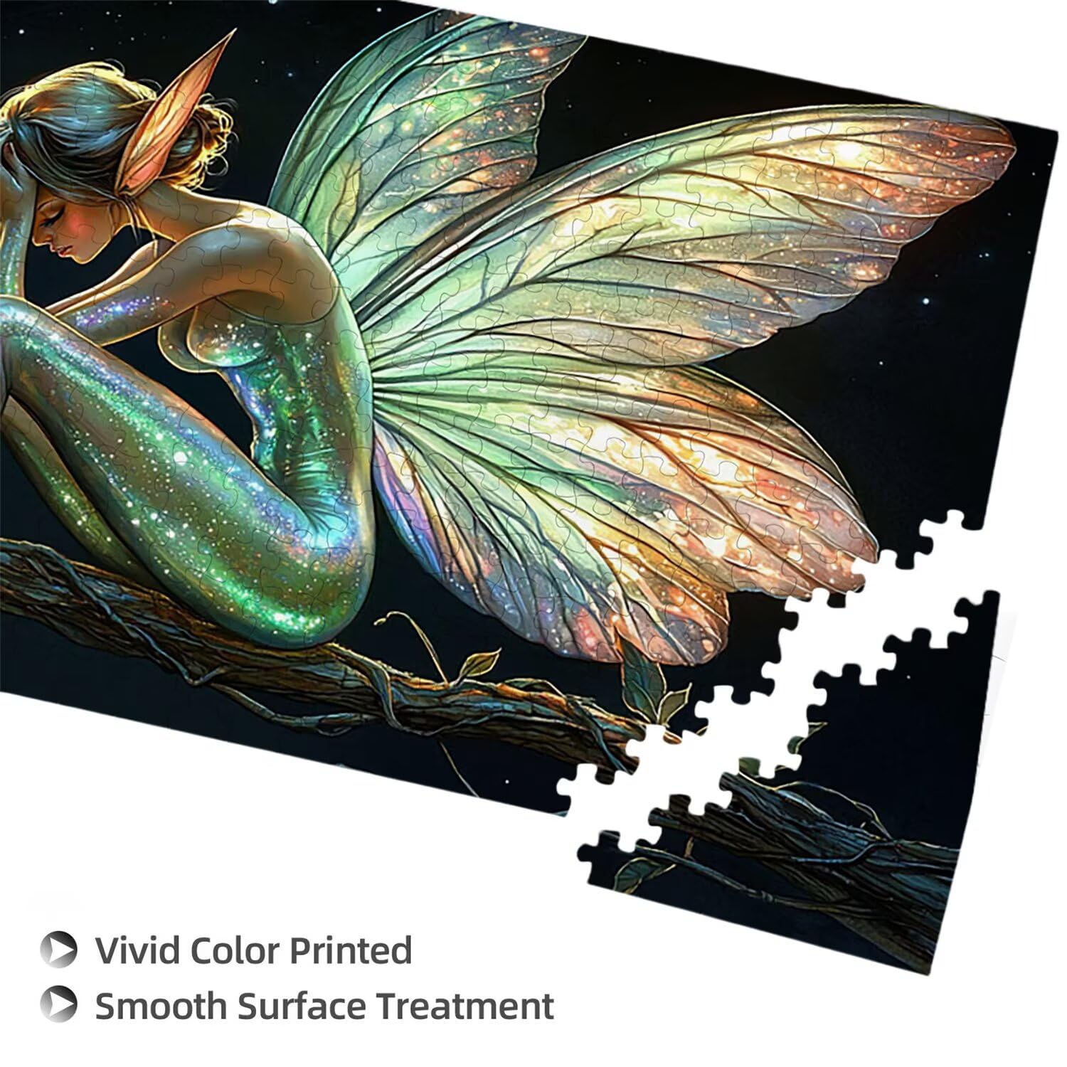 Puzzle de Madera para Adultos 1312 Piezas - Elf Fairy, Obra de Arte de Juego de Rompecabezas para Adultos, Puzzle de Impresión de Alta Definición Multicolor, Pasatiempo Creativo Regalo b-565