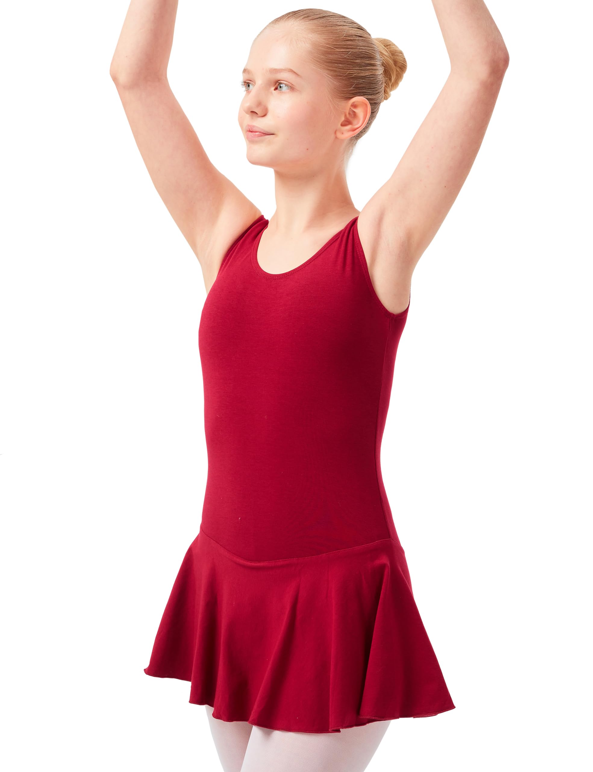 tanzmuster Ballettkleid Mädchen ärmellos - Nora - Gr. 92-170 - Baumwolle - Ballettbody Kinder Ballett Trikot