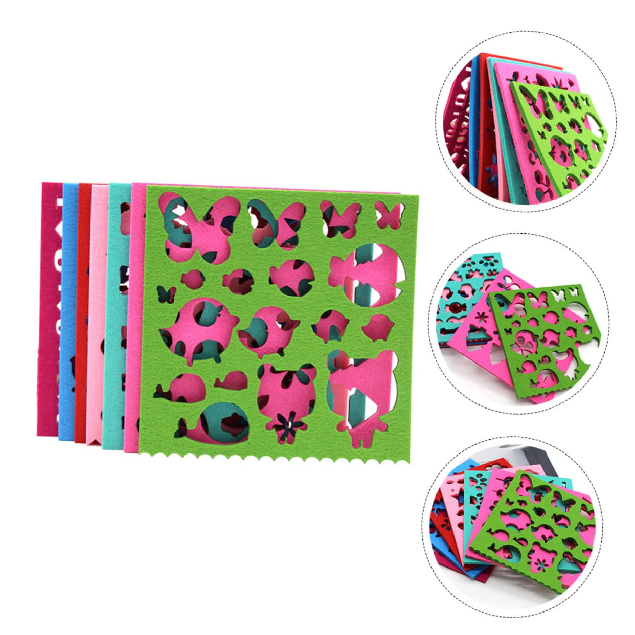 Anneome Molde De Fieltro De Lana 7 Piezas Para Manualidades Diy Plantilla De Fieltrado Aguja, Multicolor, Para Familias y Principiantes, Adecuado Para Proyectos Creativos Casa