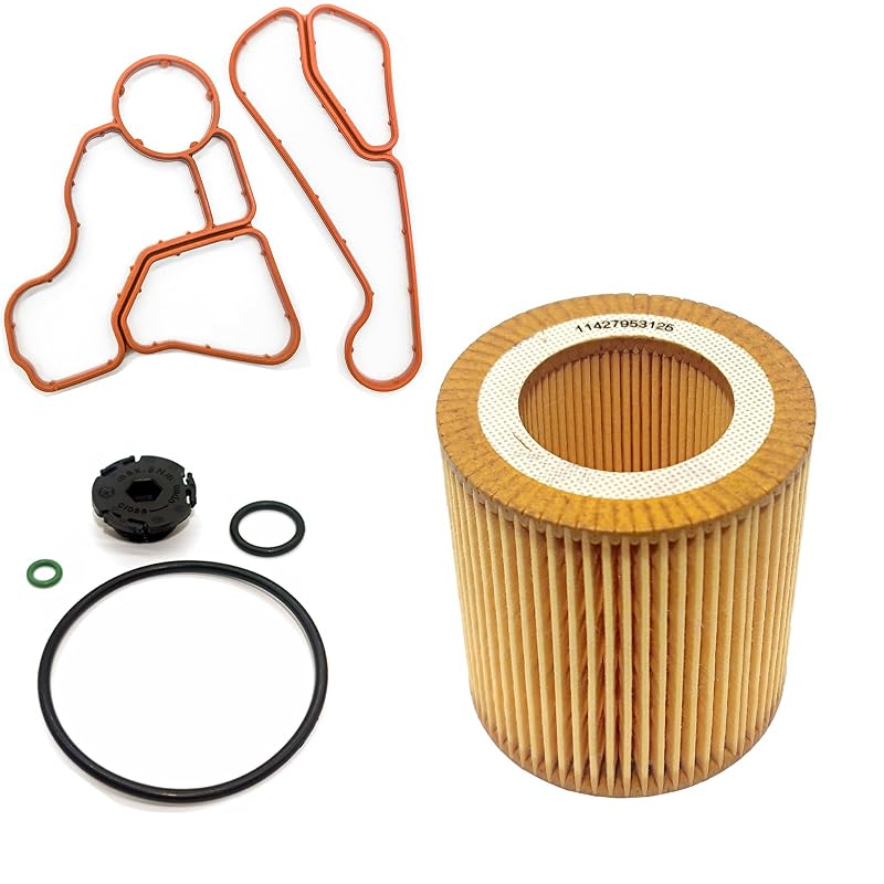 Kit de filtro de óleo, junta da carcaça e vedação do resfriador AMCC para BMW – 3 peças