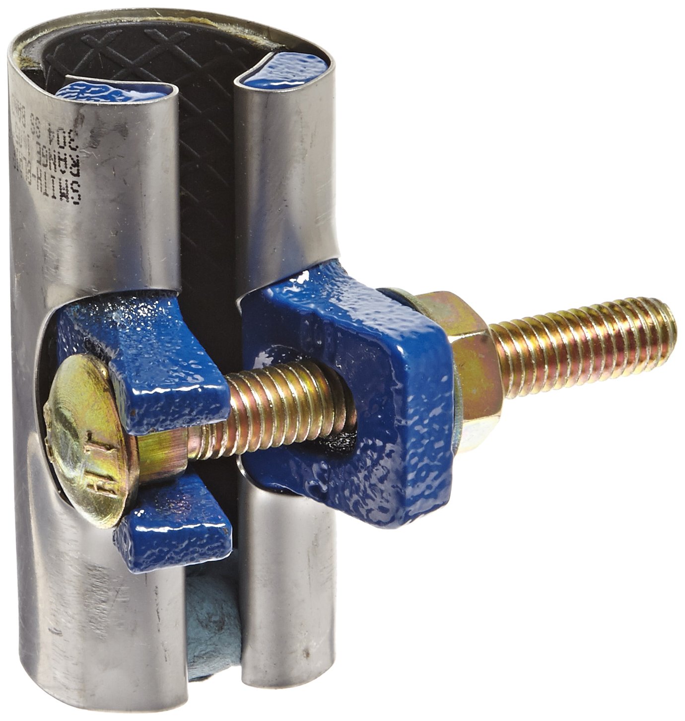 Smith-Blair - 24500010503000 Stainless Steel Repair Clamp, Redi-Clamp, Carbon Steel Bolt, 1 Bolt, 3" Length, 3/4" Pipe Size