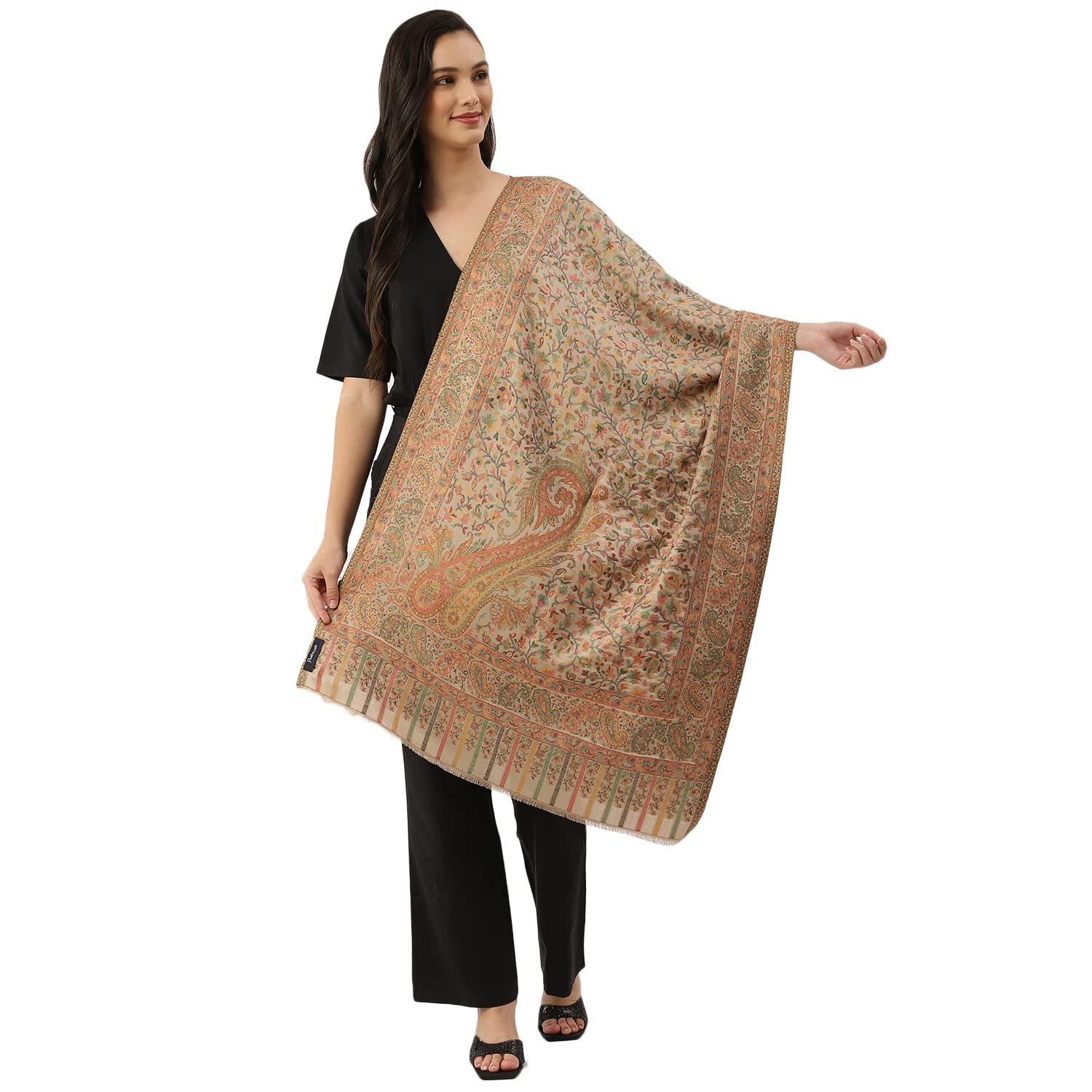 pashtush Womens Stole, Woven Paisley Design, Soft Bamboo Material-picture-10