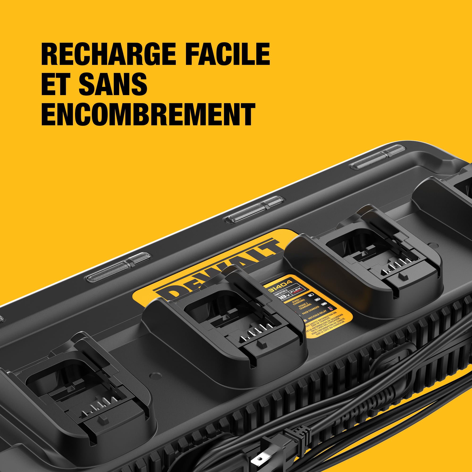 DEWALT XR Chargeur QUADPORT 4A, DCB1404-QW