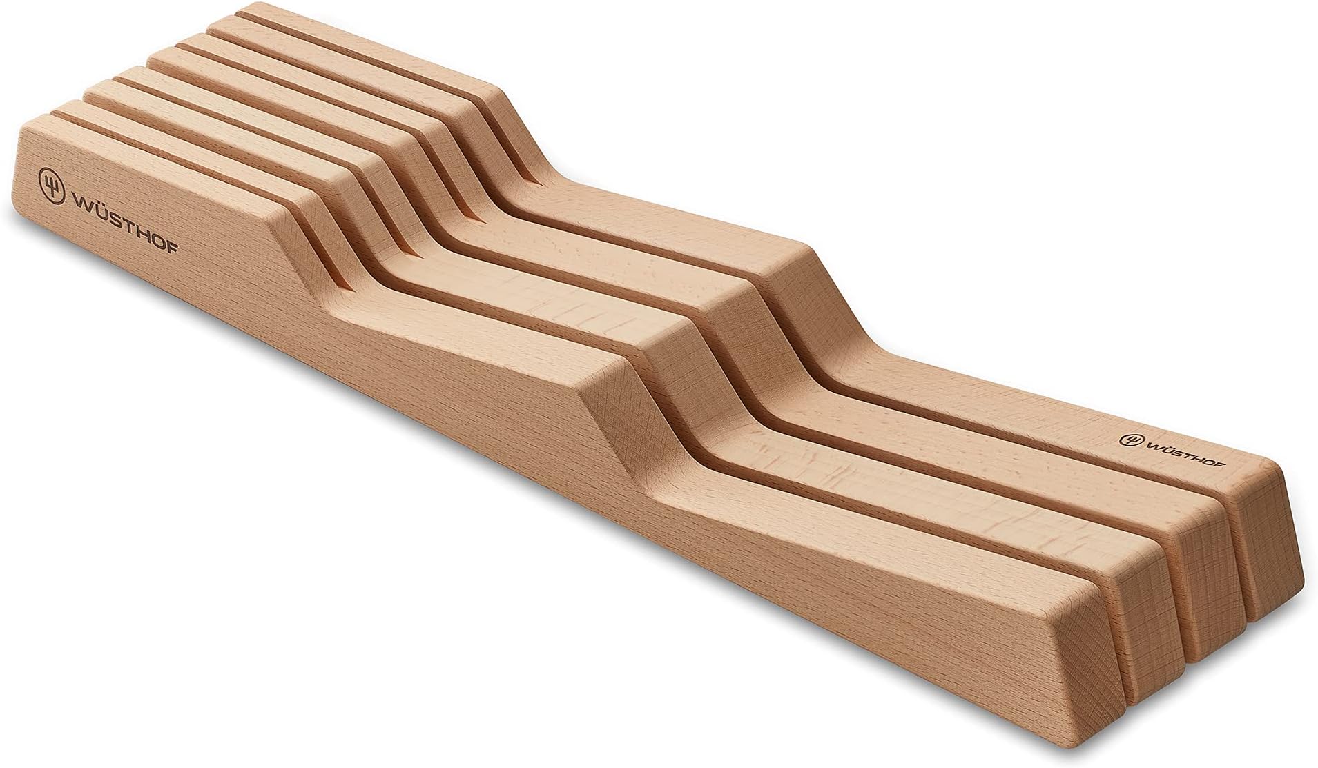 7-Slot In Drawer Knife Storage, Natural Wood