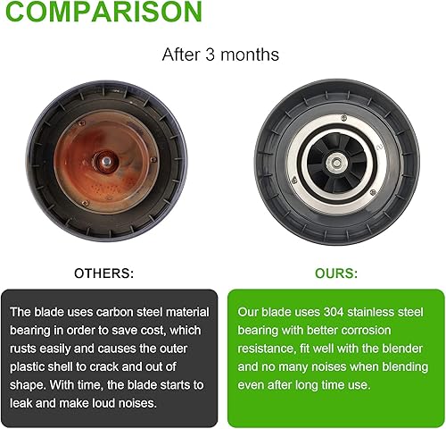 Miniatura 4 de 7 piezas de repuesto de cuchilla extractor de cuchilla cruzada compatible con Nutribullet 600W y Pro 900W