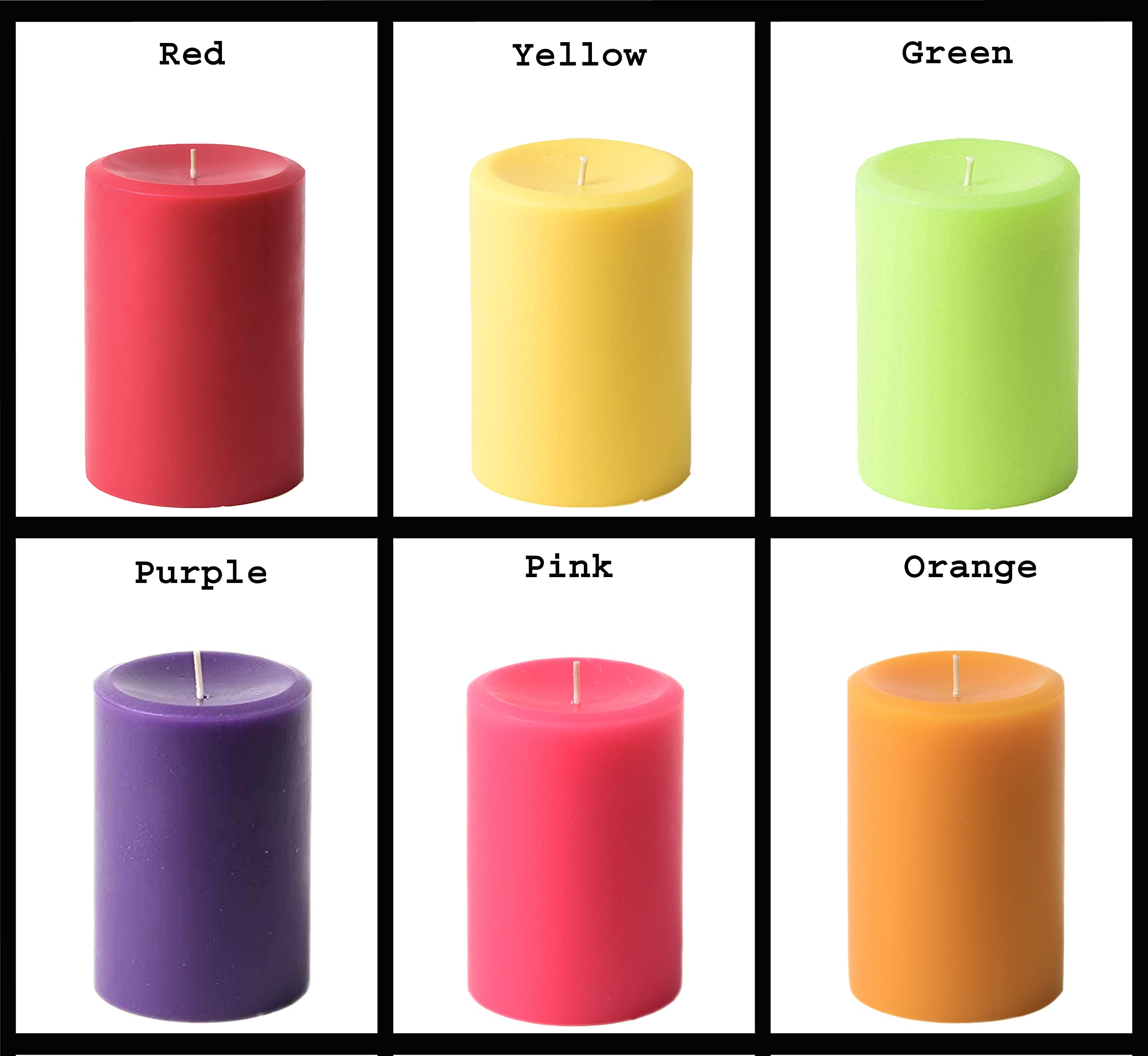 atorakushon® Smokeless Scented Paraffin Wax Multi Colour Round Pillar Candles Decoration for Party,Birthday Party,Dinner Table, Living Room Pack of 6 2