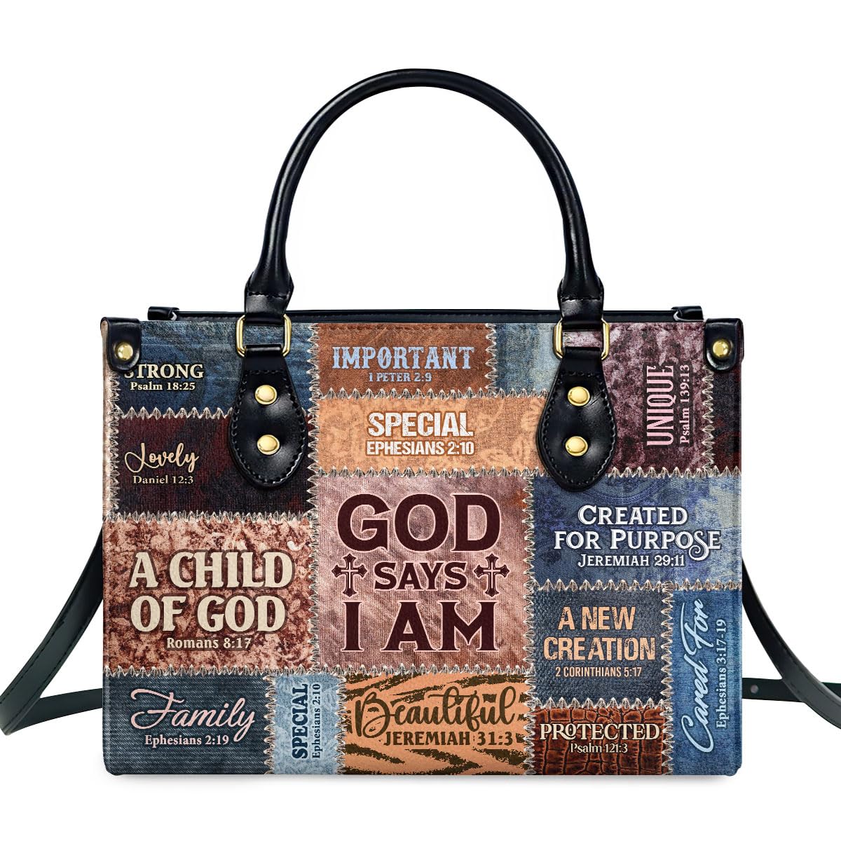 Jesuspirit Leather Handbags - Bible Bags, Religious Bag - Christian Gifts For Women - Christmas Gift For Mom, Grandma