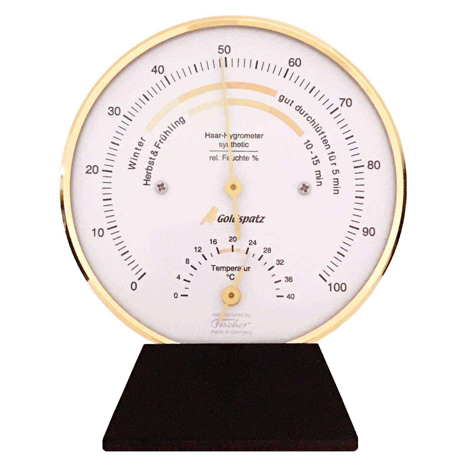 Higrómetro con Termómetro, Medidor de Temperatura y Detector Humedad (103 mm)