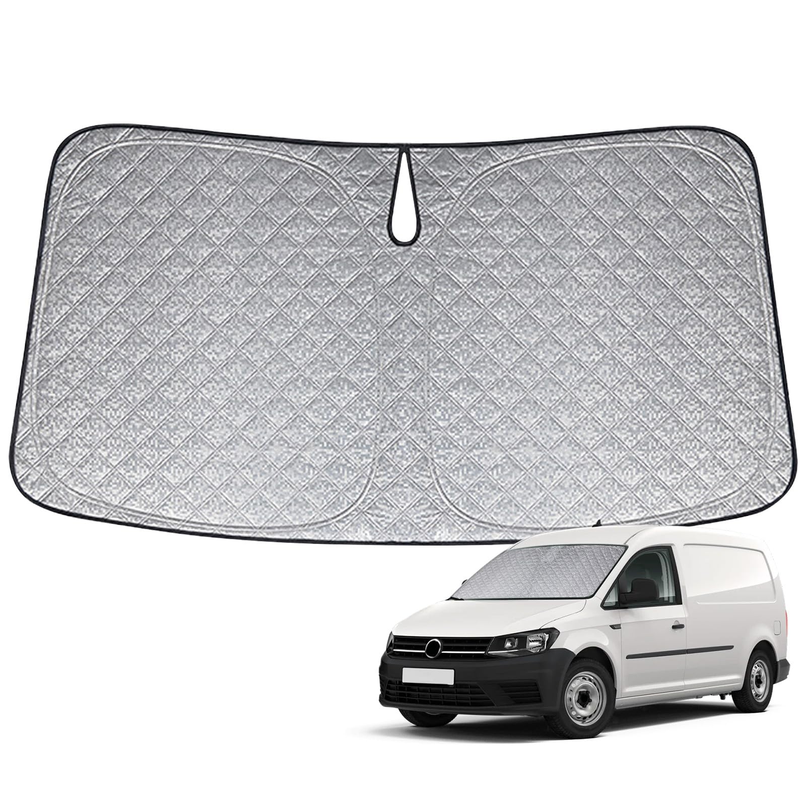 Copertura del Parabrezza Dell'auto Sostituzione per VW Caddy 2004-2026, Parasole per Parabrezza per Auto all'interno Pieghevole, Protezione Antipolvere Riflettente UV