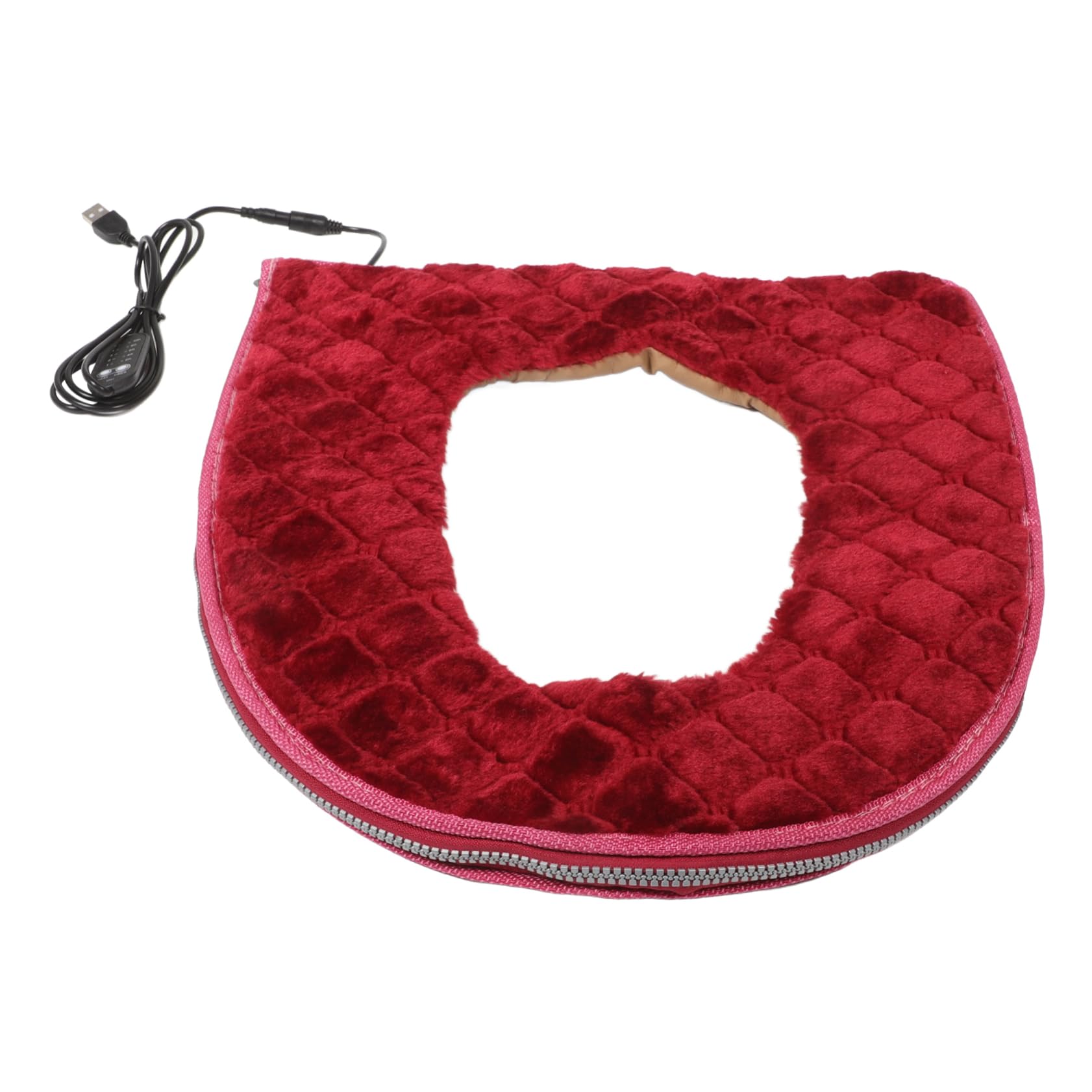 Beatifufu Washable Heated Toilet Seat Pad Soft Seat Cushion for Home Use Toilet Heating Pad Rapid Heating and Constant Temperature