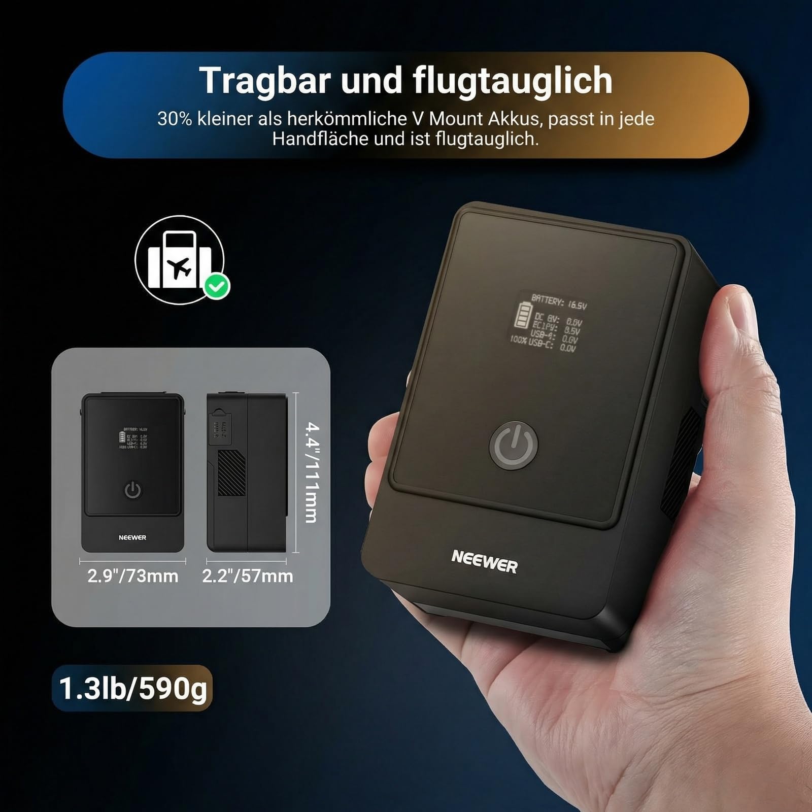 Neewer Mini V Mount Akku – Bild 5