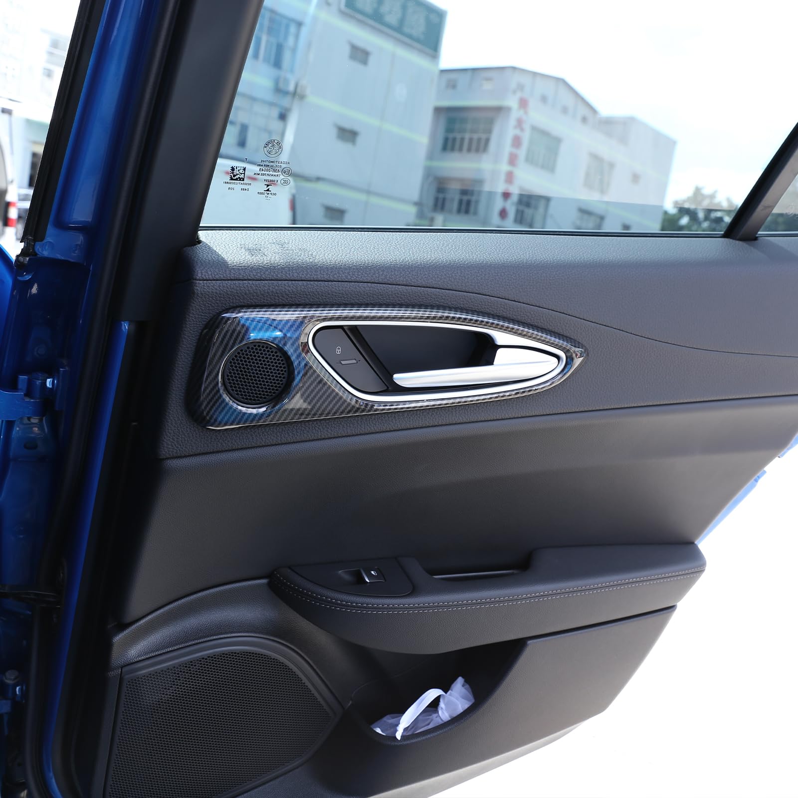 PIUGILH Telaio porta auto adatto per Alfa Romeo Giulia 2017-2020,Telaio interno porta Copertura decorativa,Accessori auto Interno