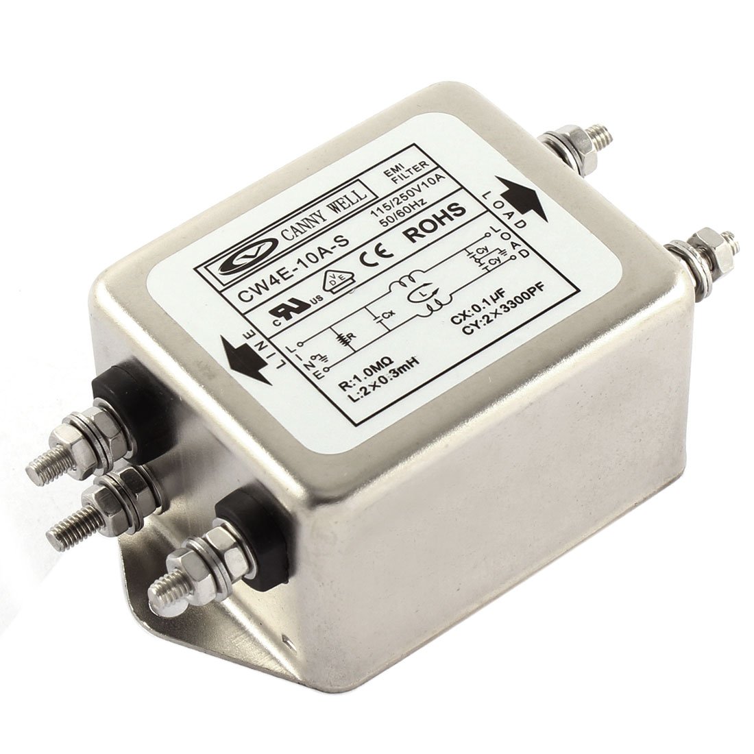 Aexit AC (Piezoelectric crystal, frequency component) 115/250V 10A CW4E-10A-S Noise Suppressor Power (71ry448qf706) EMI Filter-image-43