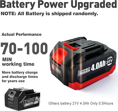 Miniatura 2 de Weed Wacker - Cortadora eléctrica PATIOX recargable 3 en 1  Dos 4.0 Ah a batería de 4.0 Ah cortadora de hierba inalámbrica de 20 V con cuchilla y