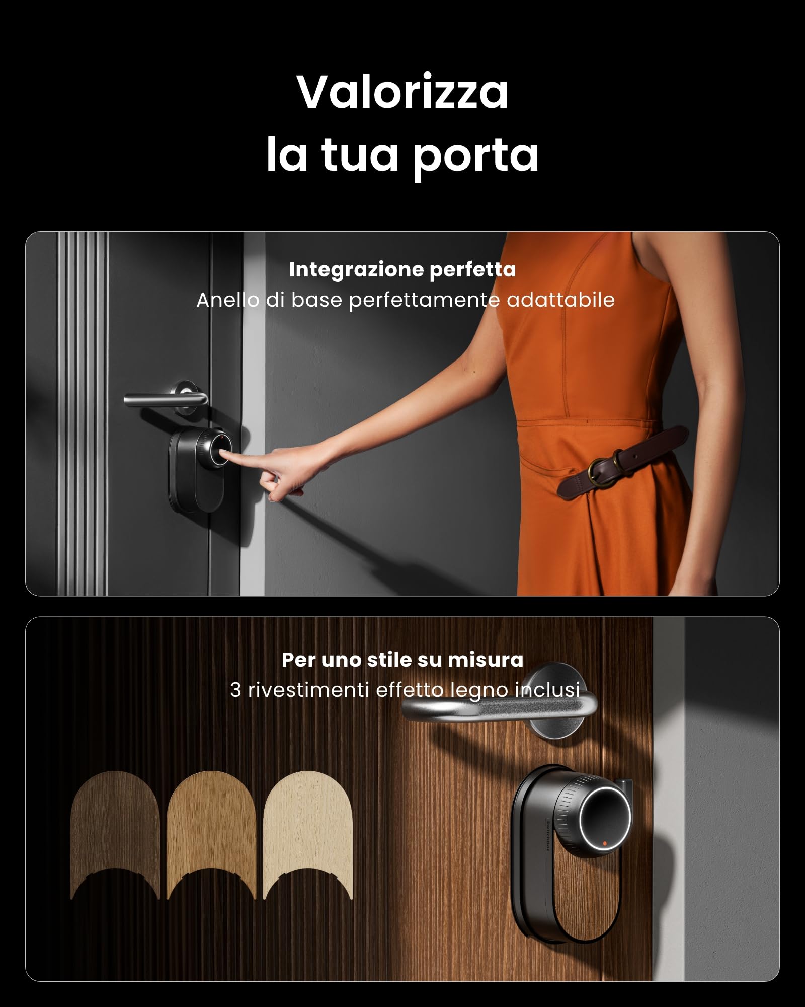 SwitchBot WiFi Smart Lock Ultra con Tastierino e Riconoscimento Facciale 3D, Serratura Smart con Impronte Digitali, Serratura Elettronica con Batteria Ricaricabile, Adatta a Matter, Alexa, Google