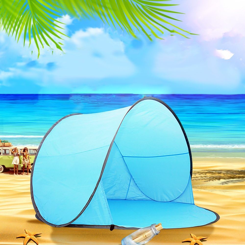Allight Outdoor Beach 1 Seconds Pop Up Tent Beach Shells Rain Prevention Automatic Fast Moisture Resistant Suitable for 1 to 2 People Sun Shade UV Protection UV30 + Portable Super Light Blue