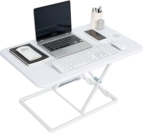 Miniatura 10 de VIVO Desk-V001JN - Elevador de escritorio de pie de altura superior ultra delgado, convertidor de escritorio compacto para monitor o portátil,
