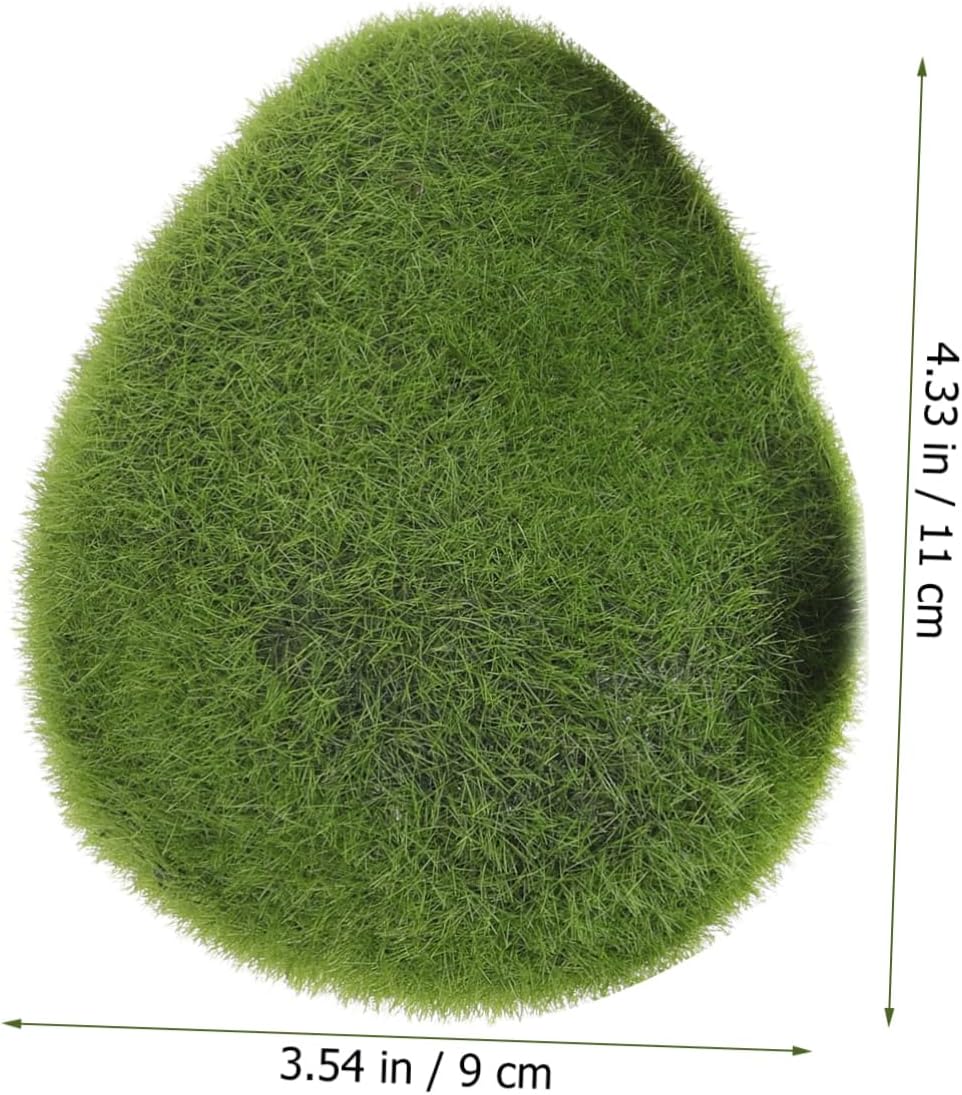 6pcs Simulated Moss Block Artificial Moss Rocks for Landscape Decorative Garden Stones Faux Mossy Stone Plant Wall Ornament