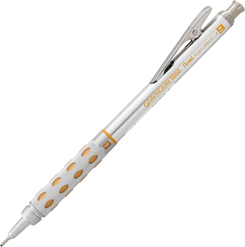 Pentel GraphGear1000 Lápiz de dibujo automático (0,9 mm), detalles en amarillo