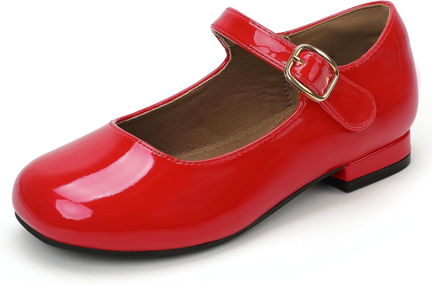 Hehainom Girls Dress Shoes Mary Jane Ballet Flats Little Big Kids Flower Girl Low Heels School Wedding Party Shoes