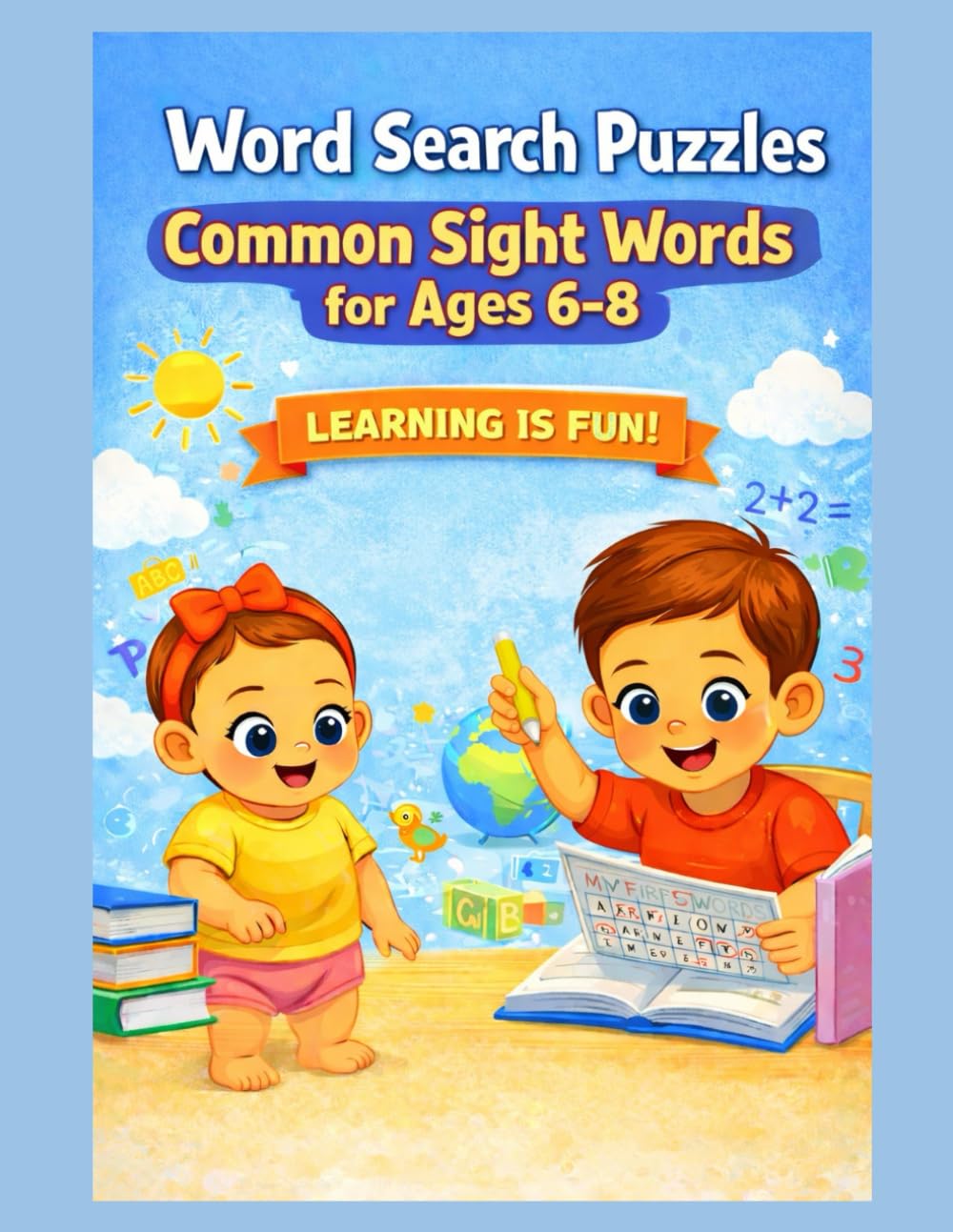 Learning Word Search Puzzles: Common Sight Words for Ages 6–8