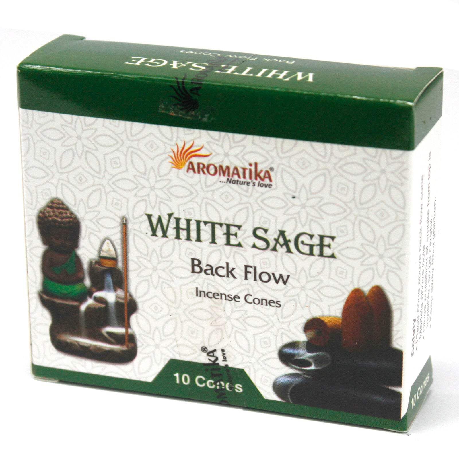 Ancient Wisdom Aromatica Backflow Incense Cones - White Sage
