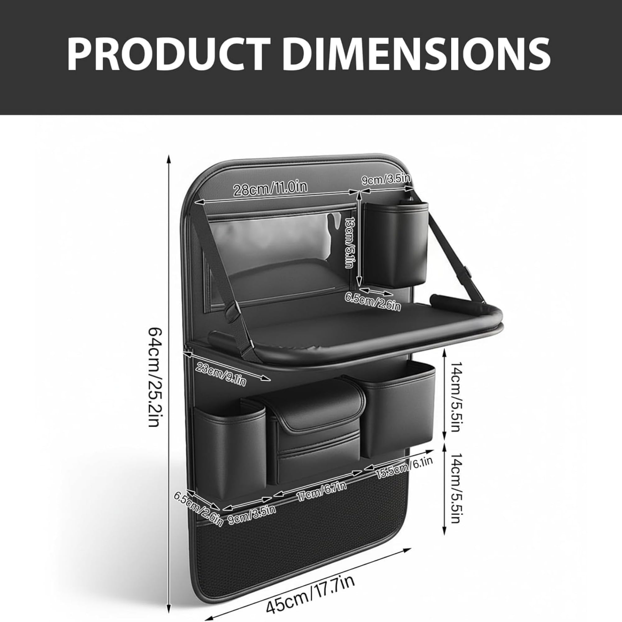 Organizzatore Sedile Vassoio per Peugeot 207 2009-2015